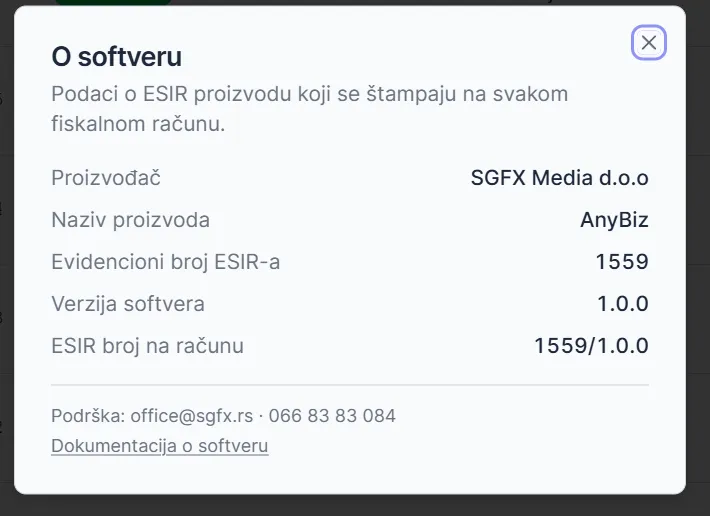 O softveru