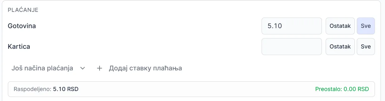 Prozor za naplatu