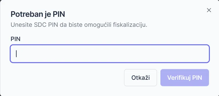 Potreban je PIN