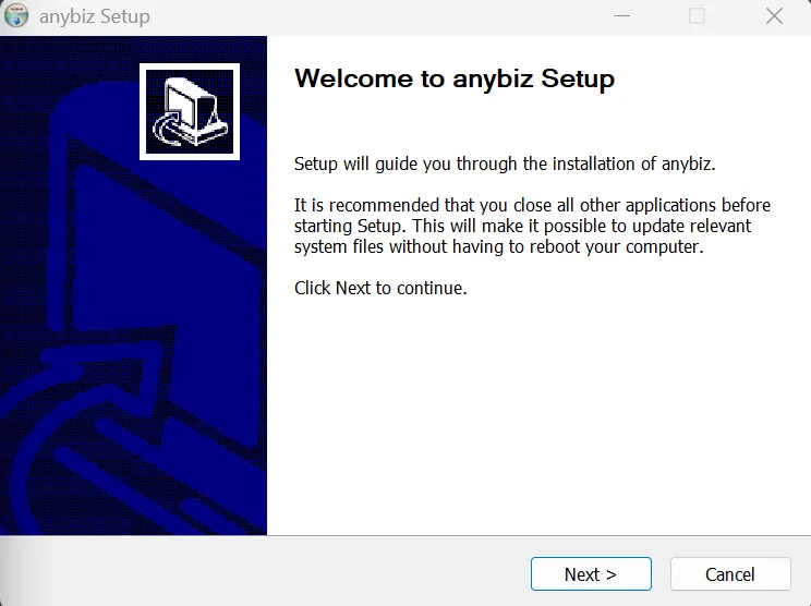 Welcome to anybiz Setup
